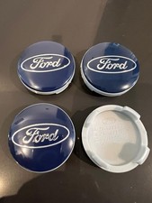 4x 54MM BLUE FORD ALLOY WHEEL CENTRE FUSION FOCUS 3 FIESTA MONDEO MK2 MK4 KUGA