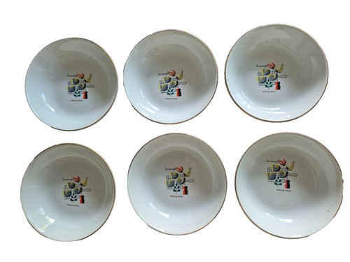 Assiettes creuses digoin - 6,