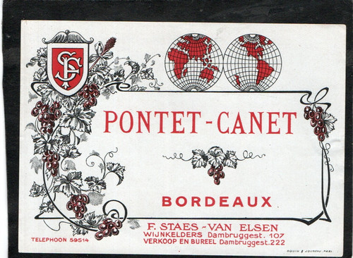 Pauillac vieille etiquette - pauillac,