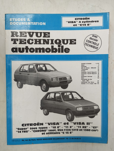 Revue technique citroën visa - technique,