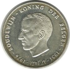 Belgium 250 Francs - Baudouin I 25th Anniversary of Accession; Flemish text. AU