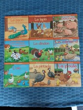 Lot de 9 livres pour enfant les animaux de la ferme collection Atlas tbe