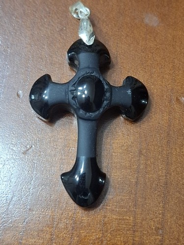 Pendentif croix pierre - pendentif, en