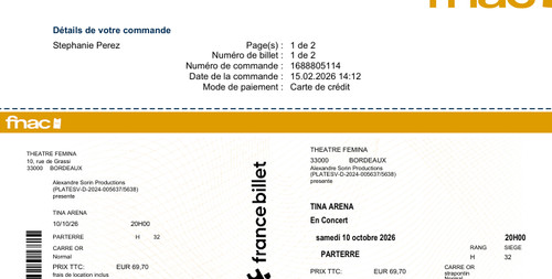 Places concert tina arena - places,