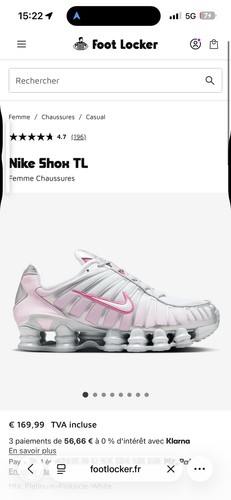 Nike shox rose gris - shox,