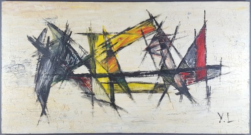 Ancien tableau composition - tableau, "composition