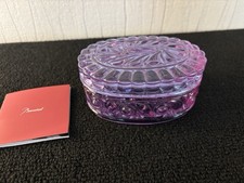 Purple Blue Baccarat Crystal "Russian Molding" Box Set