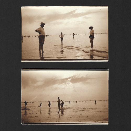 Plage silhouette soleil