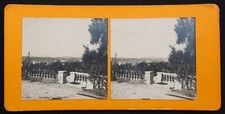 1880 Stereo Photo ANTIBES La Terrasse Albumin Vintage