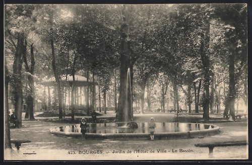 Cpa bourges jardin de - cpa,