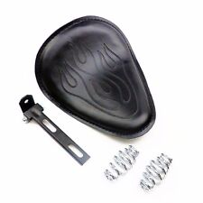 Cuir Flame SOLO Slim Seat W / Kit de montage pour Harley Bobber Chopper XL