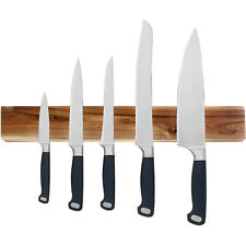 12in 30cm Magnetic Knife Strip Acacia Wood Knife Holder for All Metal Items Tool