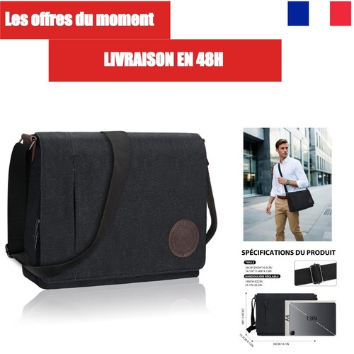 Besace homme leathario - besace, toile