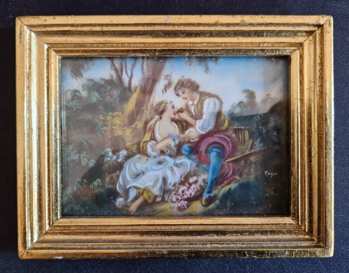 Miniature ancienne peinture - ancienne,