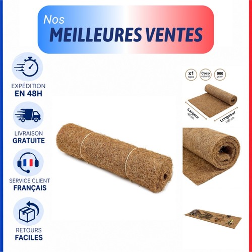 Tapis fibre coco 40x100 - coco, cm