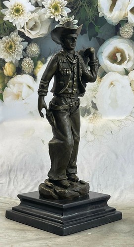 Statue bronze cowboy - de,
