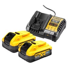 Pack 2 batteries POWERSTACK XR 18V 5 Ah Li-Ion + chargeur DEWALT