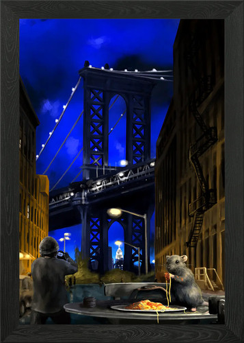City rat dumbo framed wall - city,