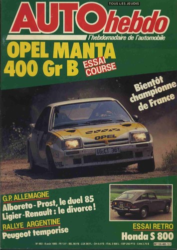 Auto hebdo 483 08 1985 - auto,
