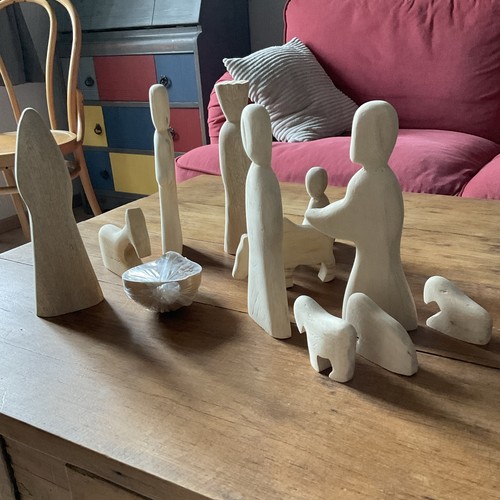 Santons crèche bois - santons,