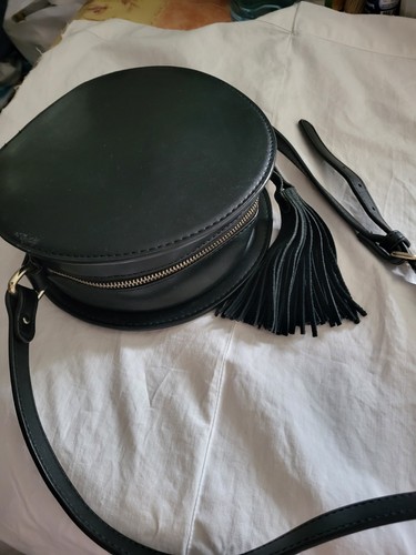 Sac rond zara - pompon, cuir