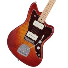 Fender 2024 Made in Japan Hybrid II Jazzmaster Flame Sunset Orange Transparen