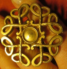 Antique BRONZE BUTTON decorated ARABESQUES for closet, drawer