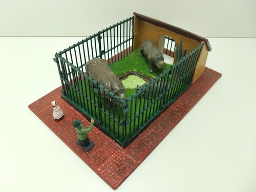 Diorama zoo rhinocéros - zoo,