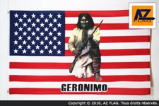 DRAPEAU USA AVEC GERONIMO