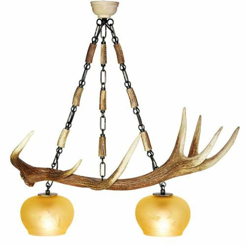 Lustre avec vrai - de, cerf