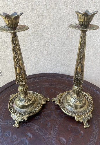 Bougeoir bronze doré - bougeoir,, signé