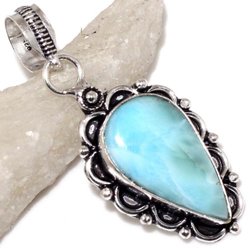 Pendentif larimar et - en,