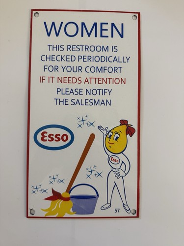 Esso women restroom metal - esso,