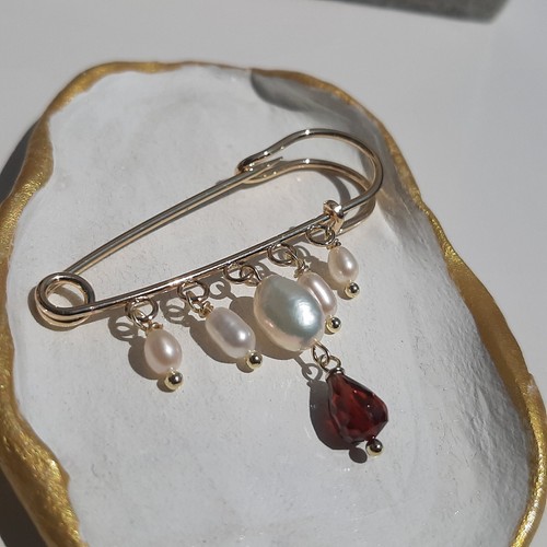 Broche pierre précieuse - pierre,