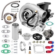 T3 T04E Turbo V-Band 400+HP Internal Wastegate + Oil Return + Feed Line + BOV