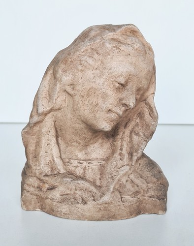 Buste vierge marie terre cuite - vierge,