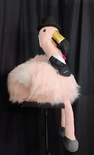 Flamingo ventriloquist puppet