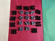 44 Small Grey Wheels/Rims with Lego Tires - Mint Condition Genuine Lego