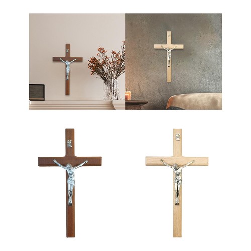 Crucifix mural bois - crucifix, en