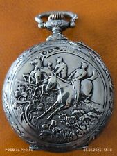 Anti Magnetique Very Large 70 mm silver-plated Antique  Poсket Watch working.