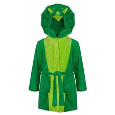 Enfants Peignoir Animal Visage Nightgown Dinosaure à Capuche Tissu Éponge Robe