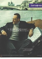 ADVERTISING 2008 SAMSONITE suitcase luggage suitcase with Jean RENO