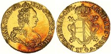 Belgium Double Sovereign D'or 1749 Antwerp Maria Theresa 111128