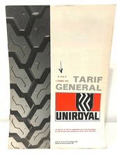 OLD ADVERTISING BROCHURE FOR UNIROYAL TIRES TARIFFS FEBRUARY 1975