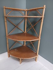 ETAGERE D'ANGLE EN ROTIN  H 32