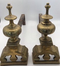 Paire De CHENETS Vintage Avec