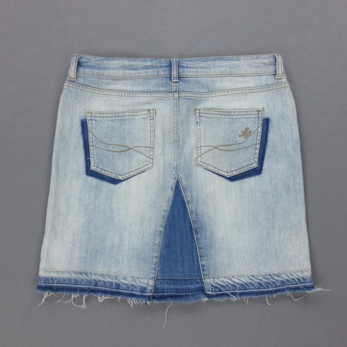 Mini jupe jean patchwork liu - jupe,