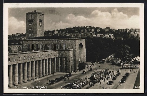 Carte postale stuttgart gare - postale,