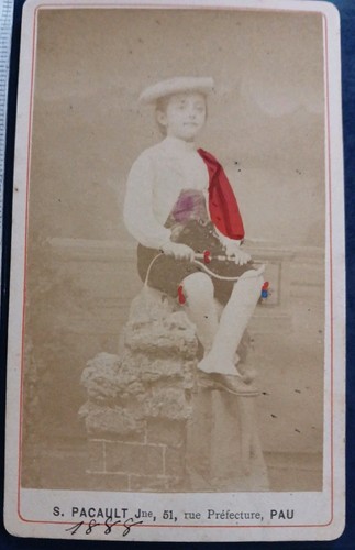 Enfant 1888 cdv colorisé - enfant,