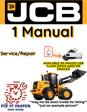 JCB 406 WHEELED LOADING SHOVEL SERVICE REPAIR SHOP MANUAL PDF USB